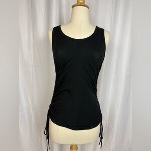 NWT Majestic Filatures Black Ruched Tank Top Size 0